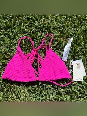 Good American SIZE 1 Triangle Bikini Top
